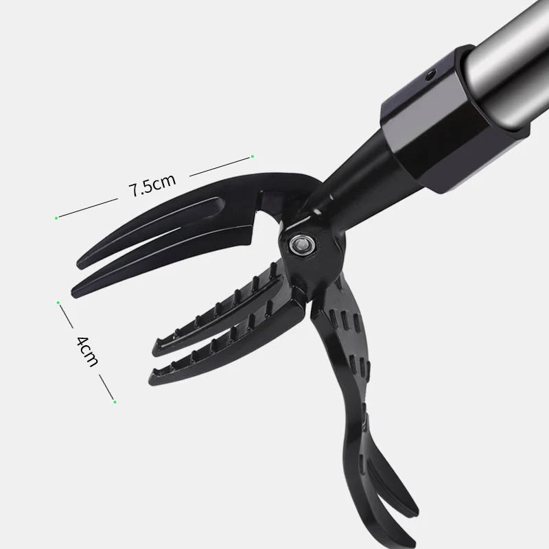 Standing Weeding Uproot Tool in black, made from alloy and stainless steel