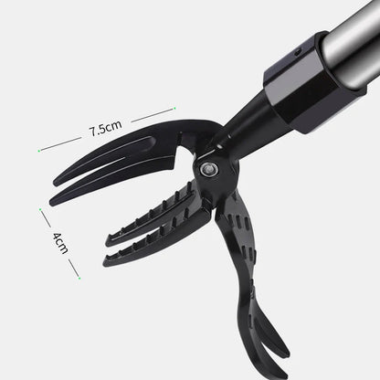 Standing Weeding Uproot Tool in black, made from alloy and stainless steel