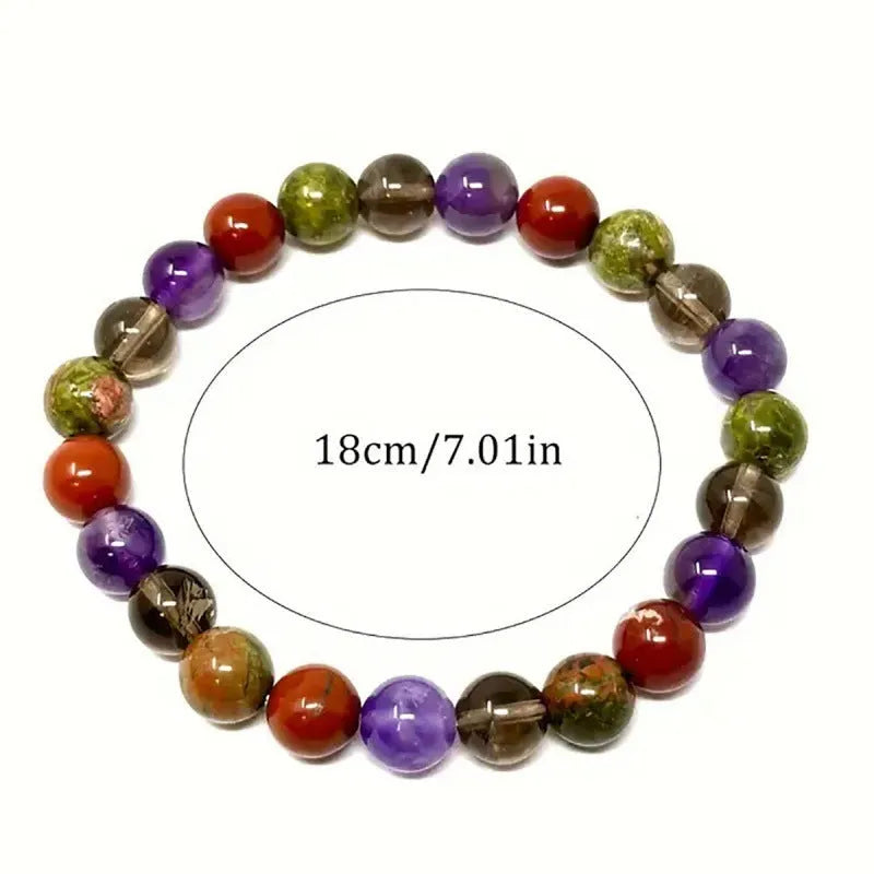 Natural stone beaded twelve constellations bracelet unisex handmade zodiac sign