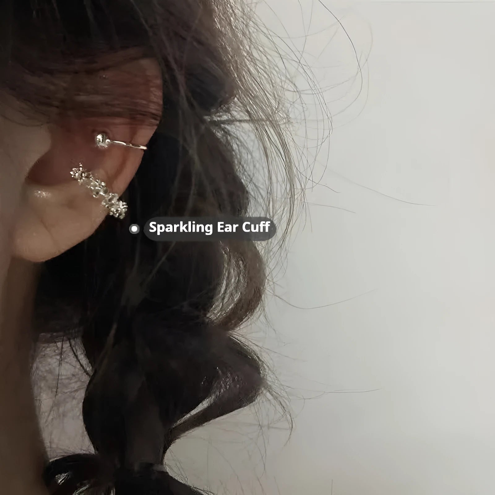 Geometric frosty finish ear clip earrings with irregular shapes and double clip mechanism