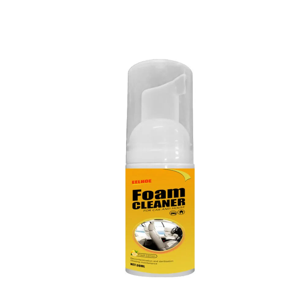 Car interior foam cleaner bottle 30ml for spot cleaning seats and ceiling upholstery