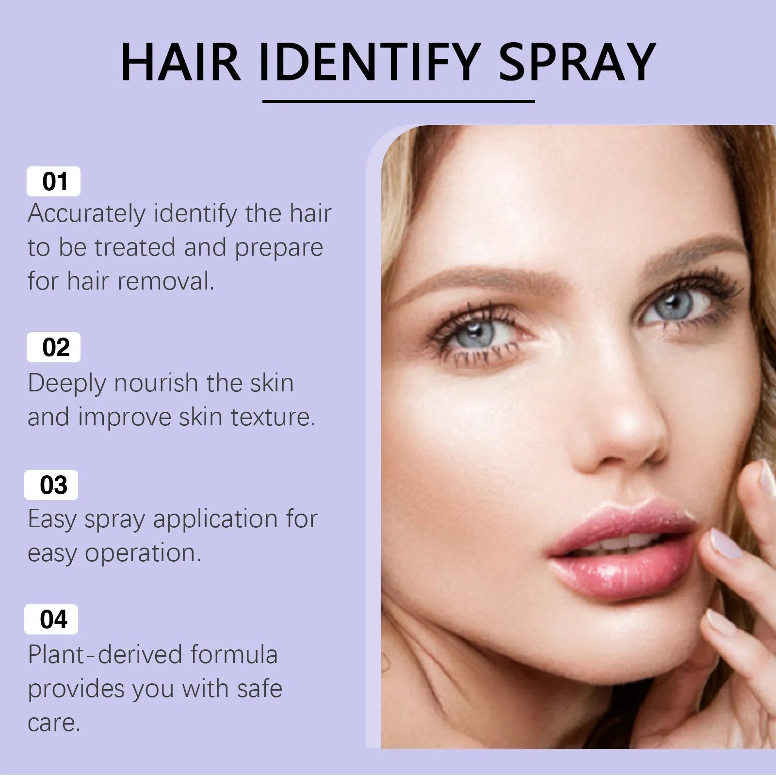 120ml portable hair removal spray bottle with botanical extracts for home use