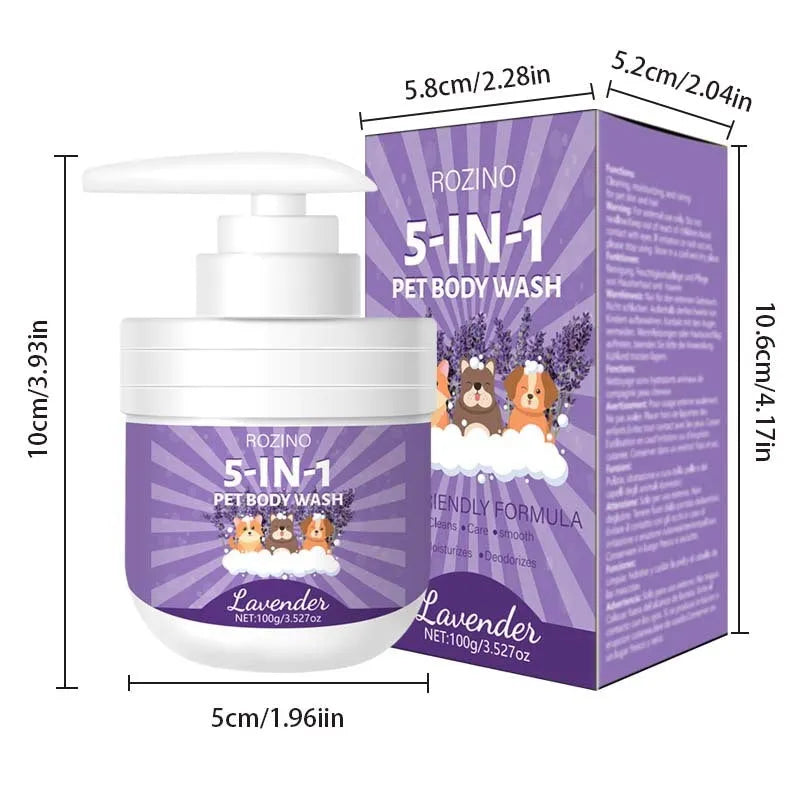 100g pet shower gel bottle with sterilisation and deodorising properties in plastic packaging
