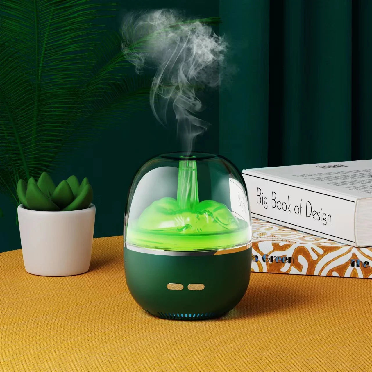 Soothing ultrasonic aroma humidifier with color-changing LED lights, designed to improve air quality and create a relaxing atmosphere in your home or office