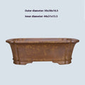 Purple sand rectangular floor-standing flowerpot in modern simple style.
