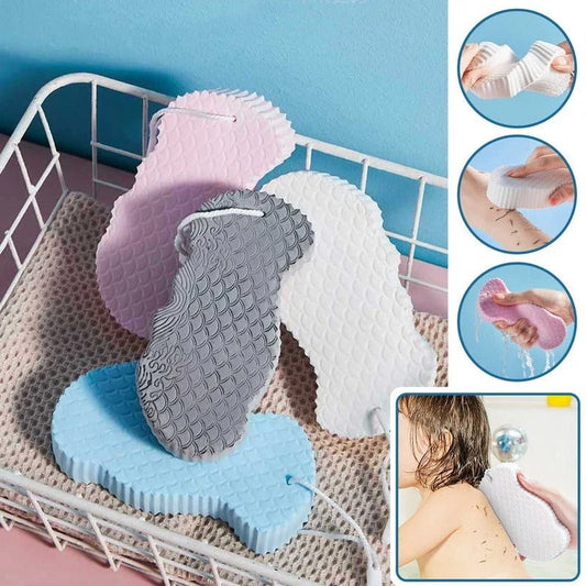 Premium Exfoliating Bath Sponge with Unique 3D Fish Scale Pattern for Deep Cleansing and Skin Rejuvenation