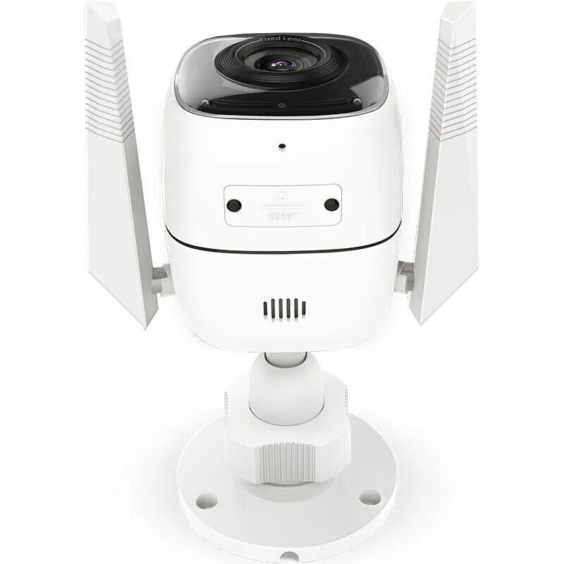 Outdoor security camera unit with 1080p resolution and infrared night vision capability