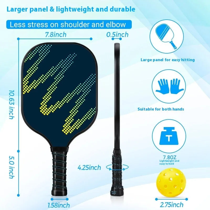 High-density fibreglass table tennis racket for outdoor recreational sports