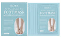 Exfoliating and moisturising foot mask 5 pairs with snail mucin and shea butter for soft feet home treatment
