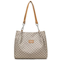 Brown retro fashion women's handbag made from soft PU leather with polyester lining