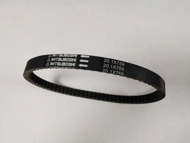 Black motorcycle drive belt with 20.1-759 specification for Guangyang Jili GP110 and Fengli VP110 models