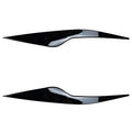 Pair of ABS plastic headlight eyebrow stickers for Ford Focus in carbon fibre pattern finish