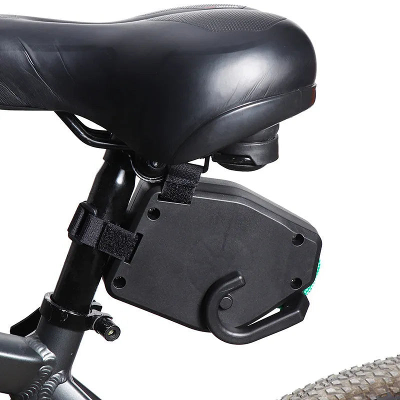 Black plastic and resin bicycle trailer rope for attaching child trailers to adult bicycles
