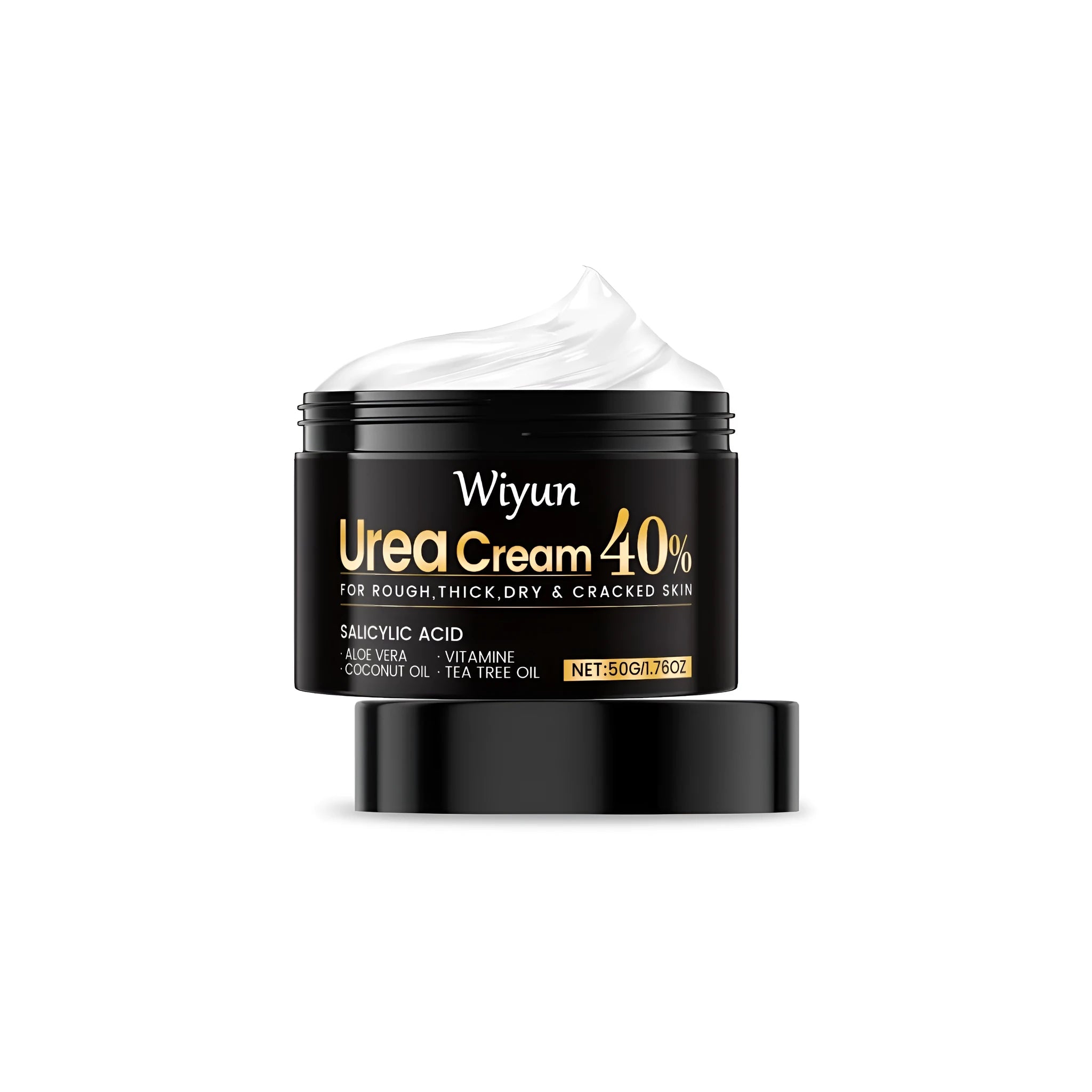 50g jar of high-strength urea cream for dry hands and cracked feet.