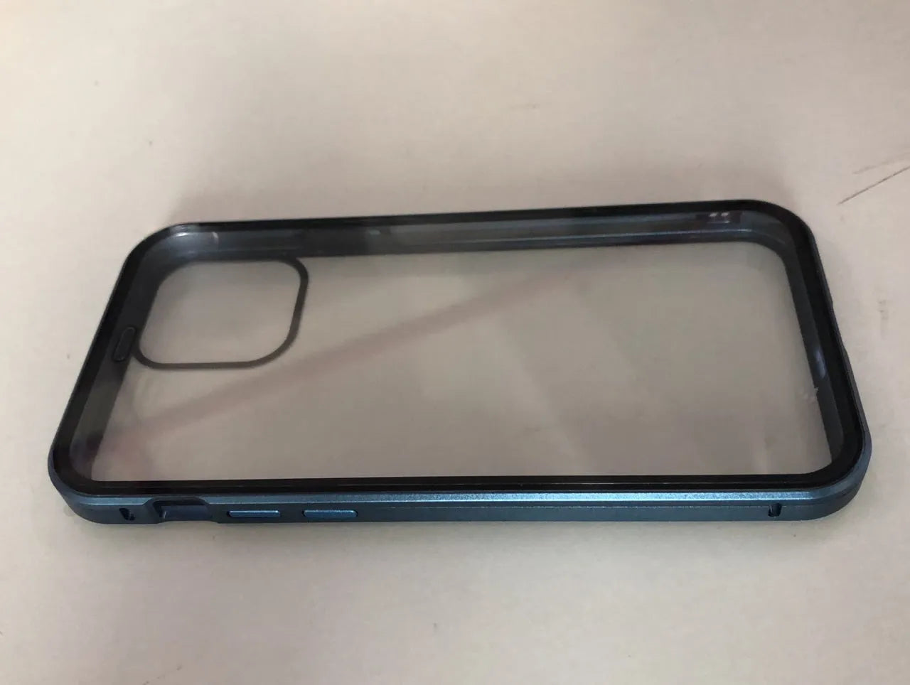 Glass anti-spy clamshell phone case in multiple colours for iPhone models.