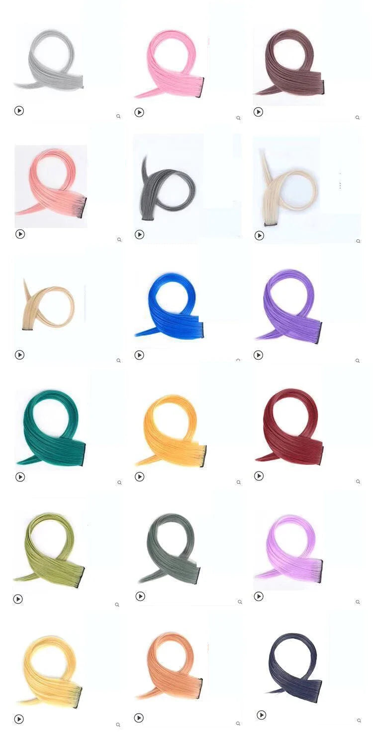 Vibrant gradient long curly hair wig patch for stylish transformations