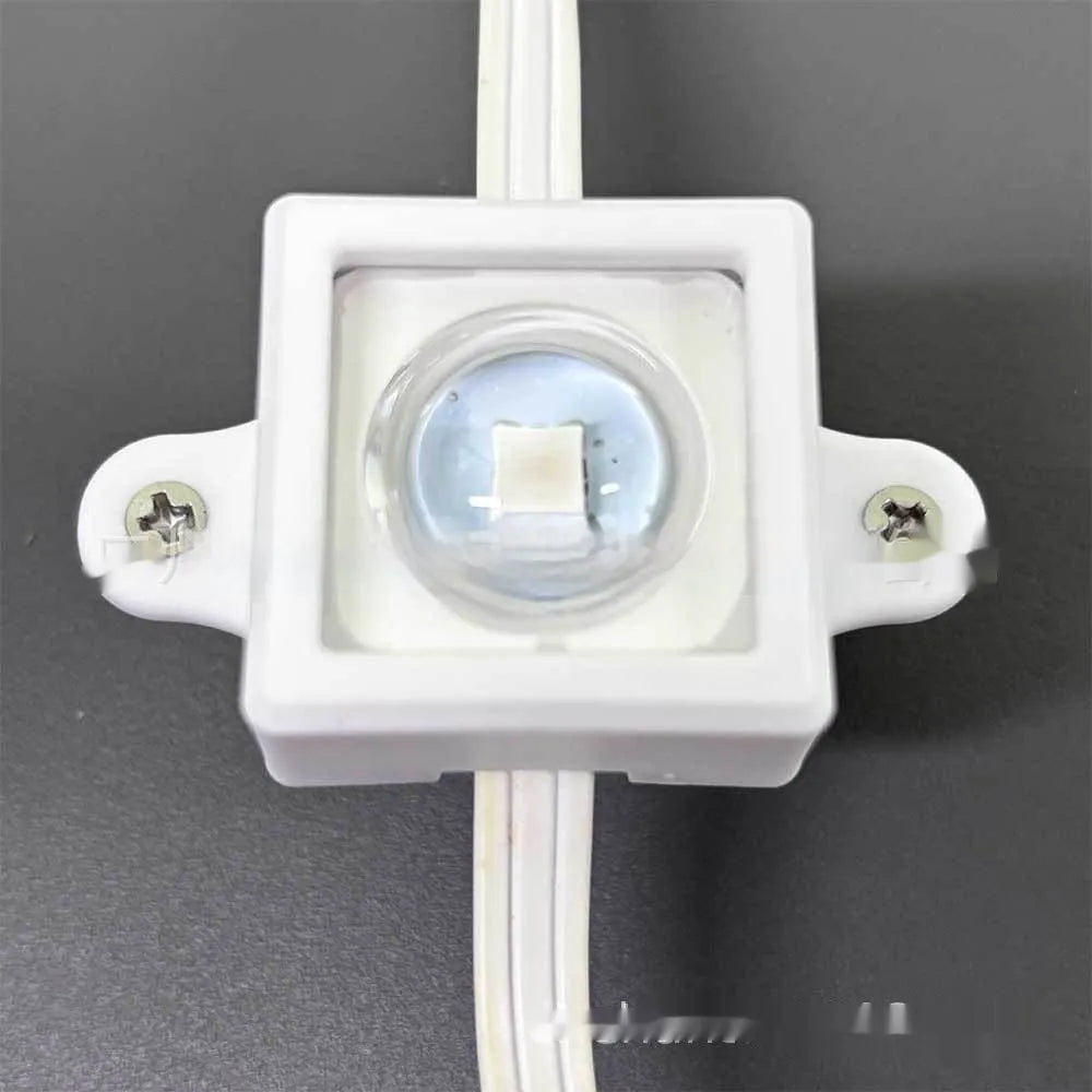 White plastic LED light protective cover with fixed bracket, dimensions 1.7cm by 6cm