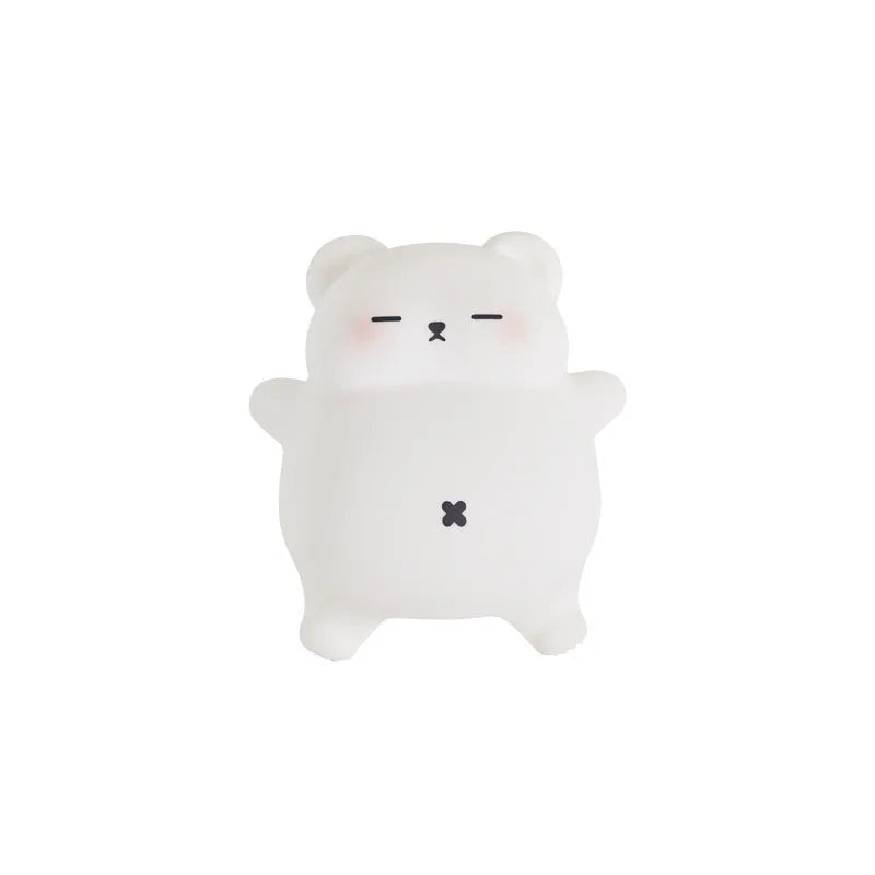 Mengshe Xiong Bao small silicone night lamp in snoring bear cartoon design with sleeping light