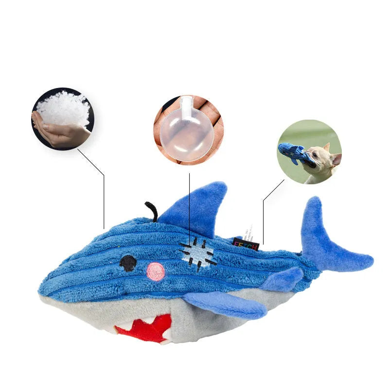 Interactive dog toy shaped like a hedgehog with plush cover and self-moving ball for small and medium dogs