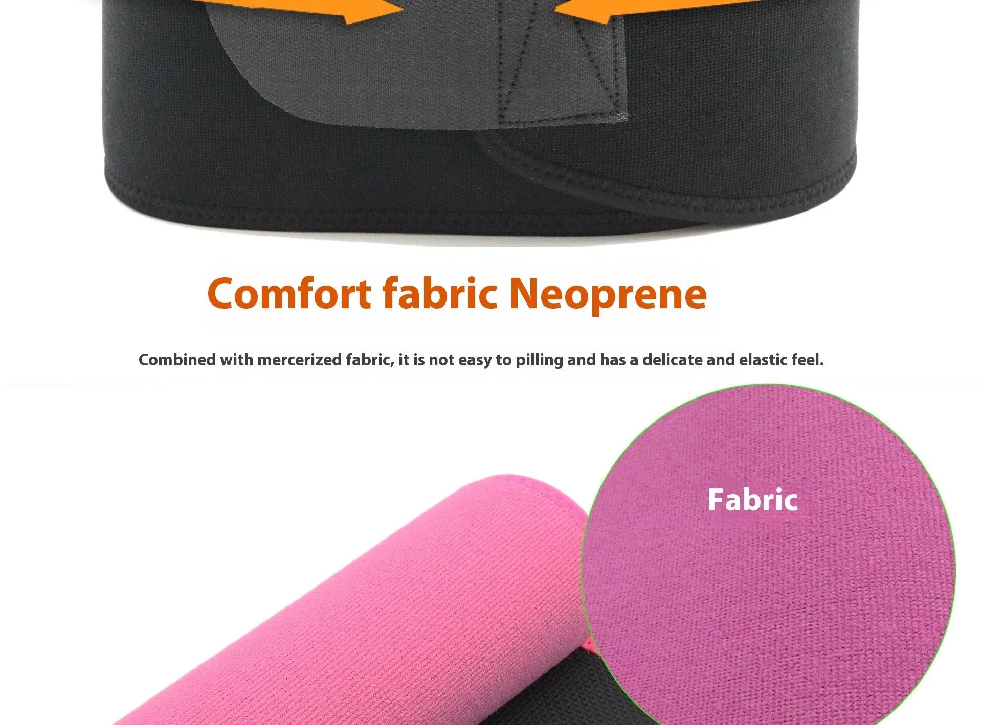 Neoprene fitness lumbar support belt for running and gym, shown in black, blue, and pink colour options