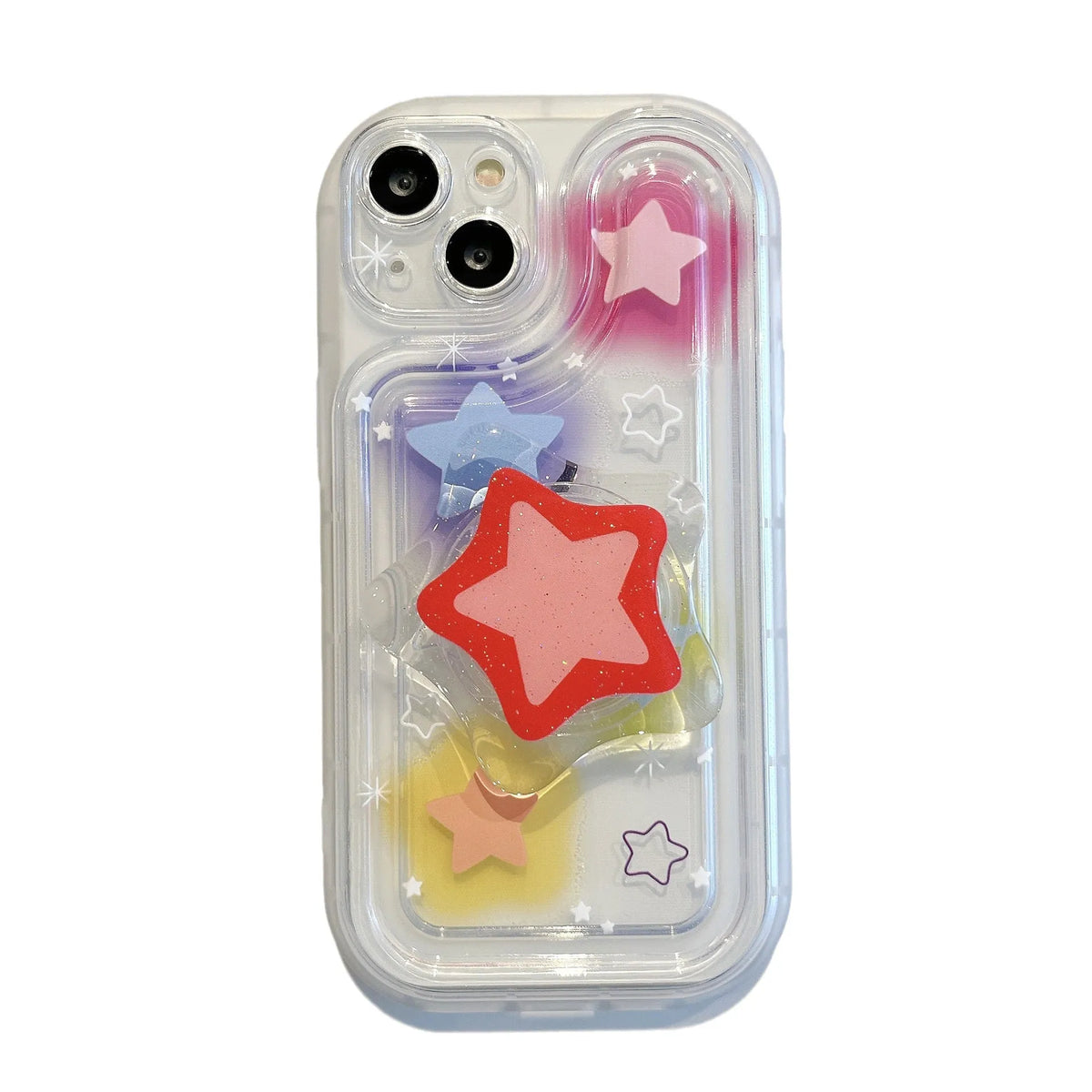 Blooming colour TPU phone case with airbag edge and XINGX bracket for iPhone 11-14 Pro Max