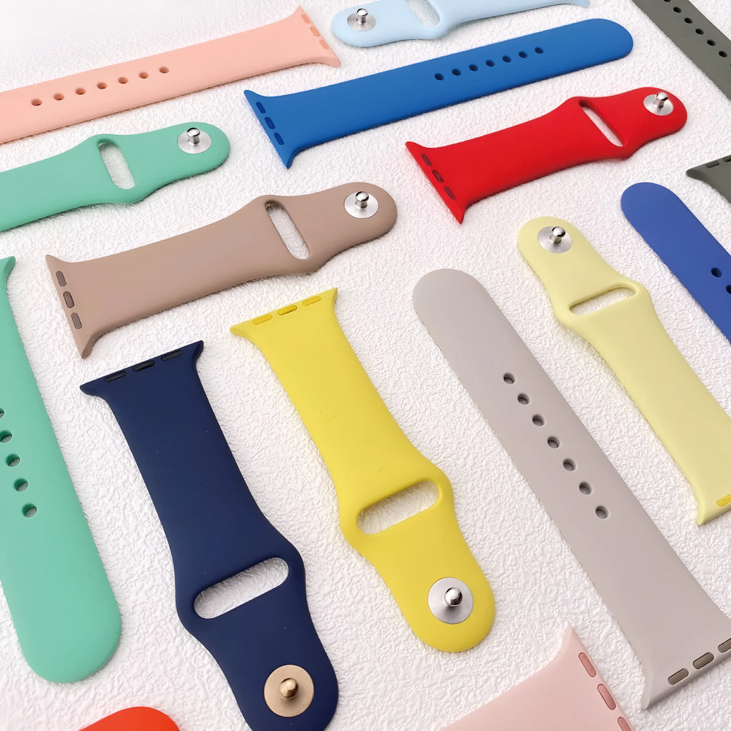 Pinkycolor silicone watch band replacement strap for iWatch in Charcoal colour, 38mm size