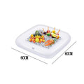 Inflatable PVC ice bar with cup holders and ice bucket accessories for party drink service