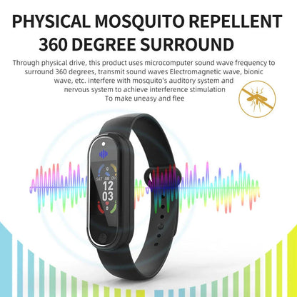 Portable mosquito repellent bracelet with ultrasonic technology for effective insect protection during outdoor activities