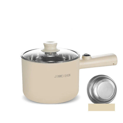 Compact electric hot pot with stainless steel construction, nonstick interior, and versatile cooking functions