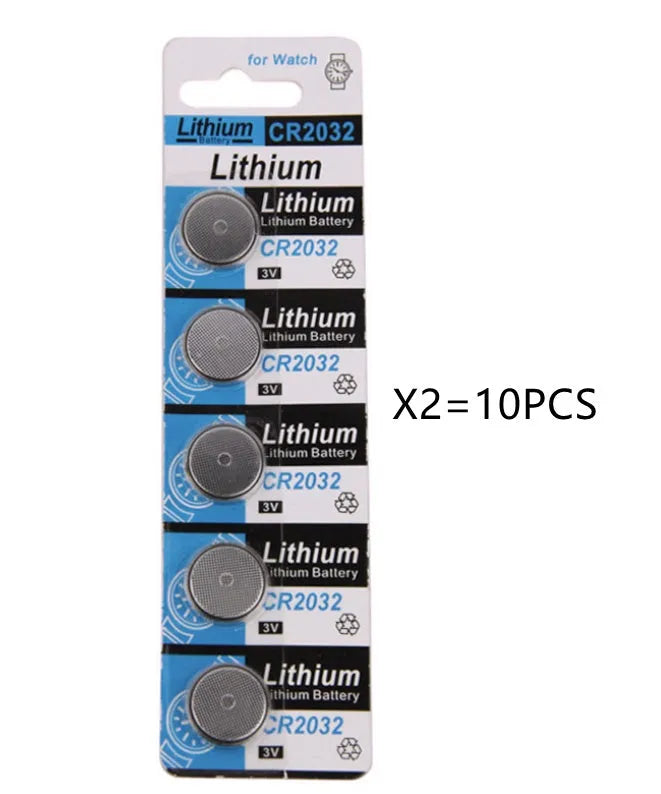 CR2032 lithium button battery pack of 5 capsules for weight scales and remote controls