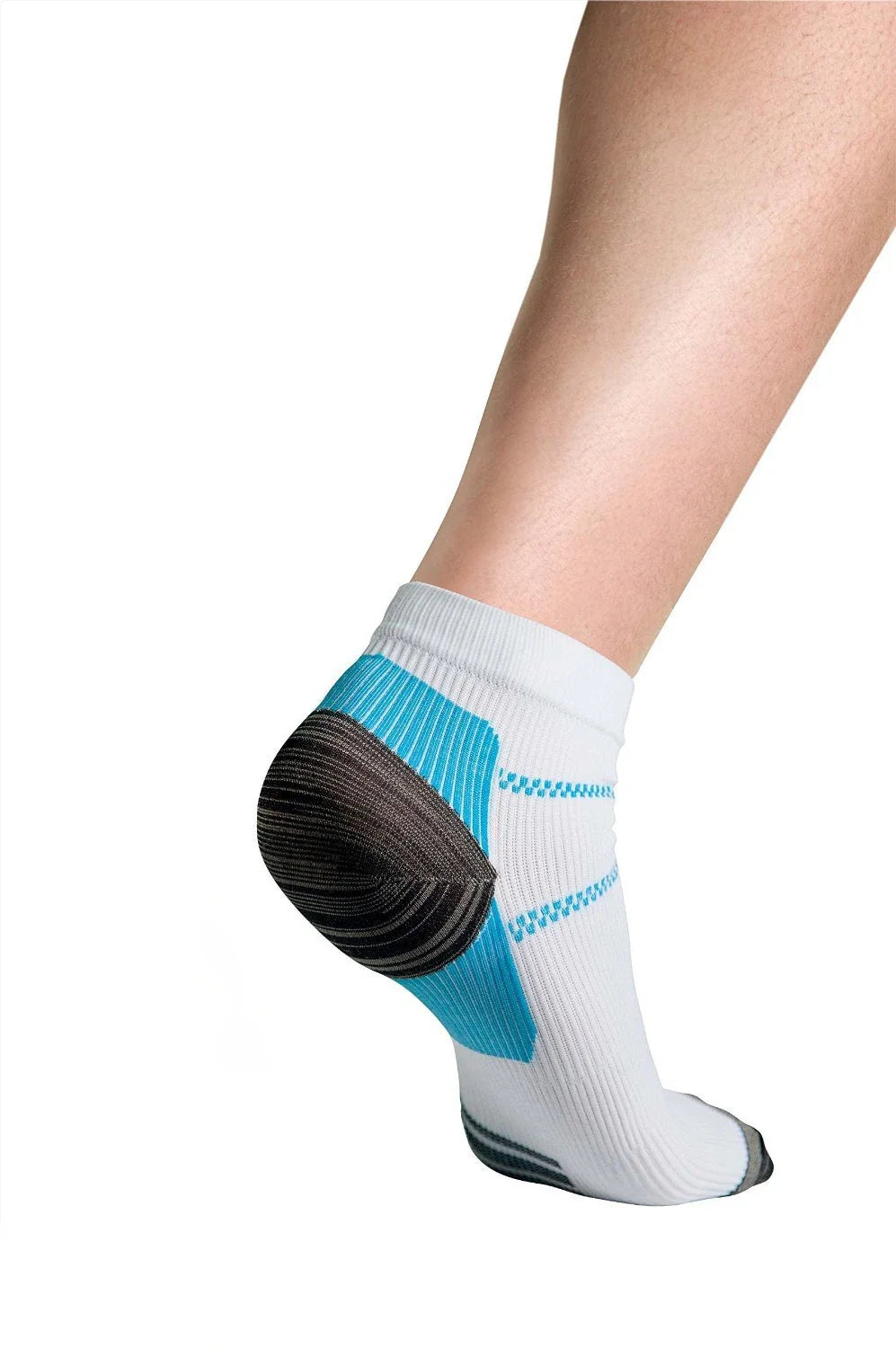 Compression socks designed to relieve plantar fasciitis, heel spurs, and arch pain with advanced moisture-wicking and odor-resistant features for all-day comfort and support.