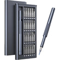 Compact 25-in-one magnetic screwdriver set with chrome vanadium steel bits and a black ABS handle.