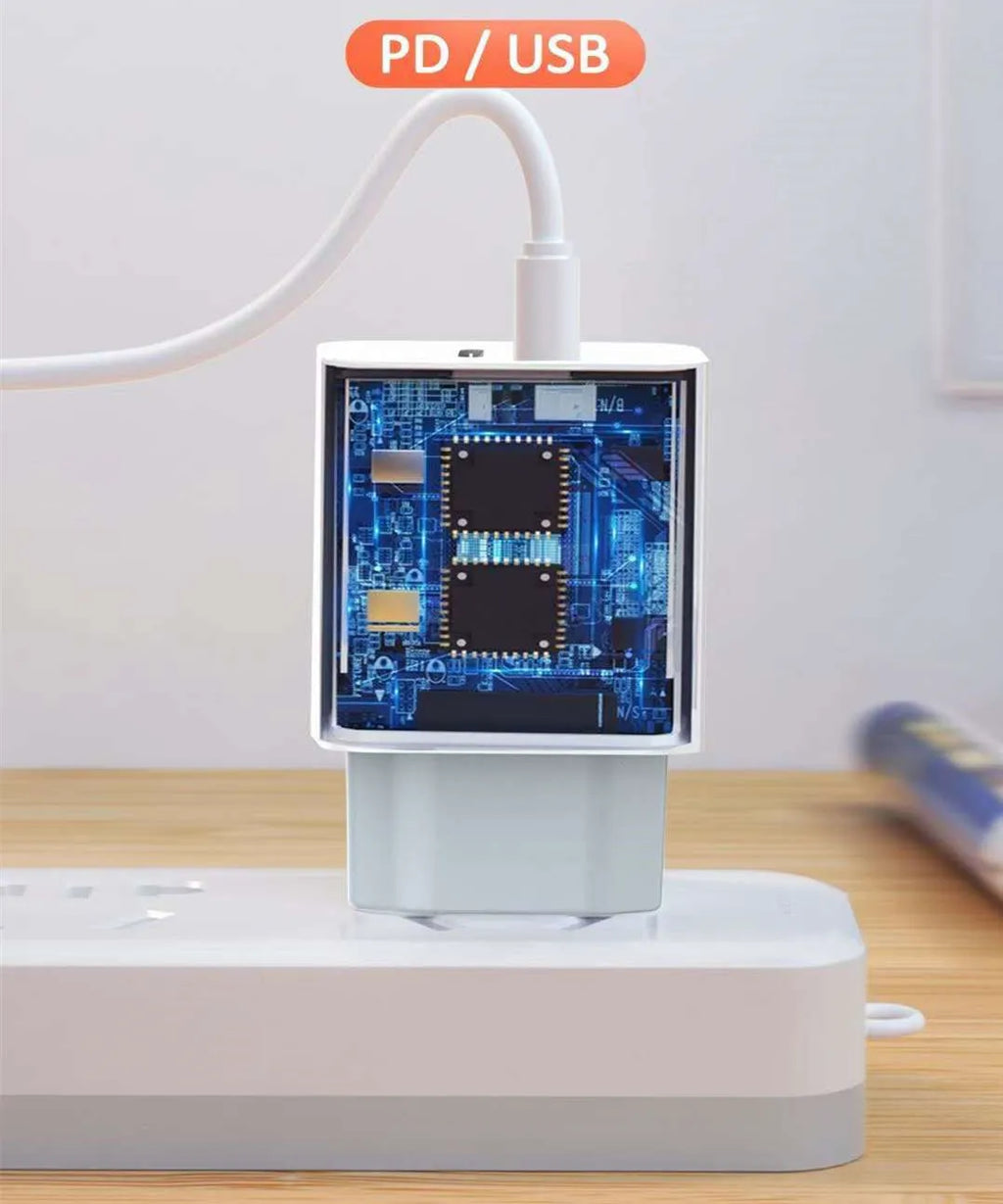 USB travel charger with bare metal casing and multiple outlet options for international use