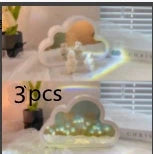 DIY Tulip Night Lamp with LED light and decorative mirror in pink, purple, or blue