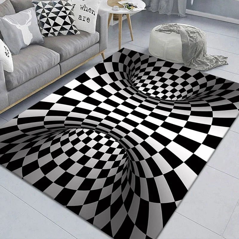 3D Geometric Stereoscopic Illusion Floor Mat for Pets in various sizes