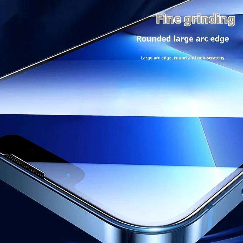 Tempered glass screen protector for iPhone 15 in black colour with HD anti-fingerprint coating