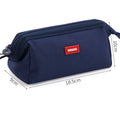 Oxford cloth pencil case with double zipper in yellow, black or dark blue colours
