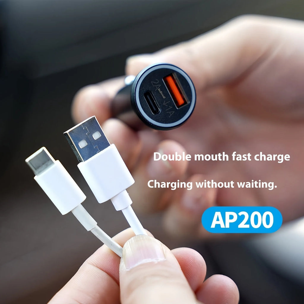 Black car charger GPS locator tracker device for vehicle security.