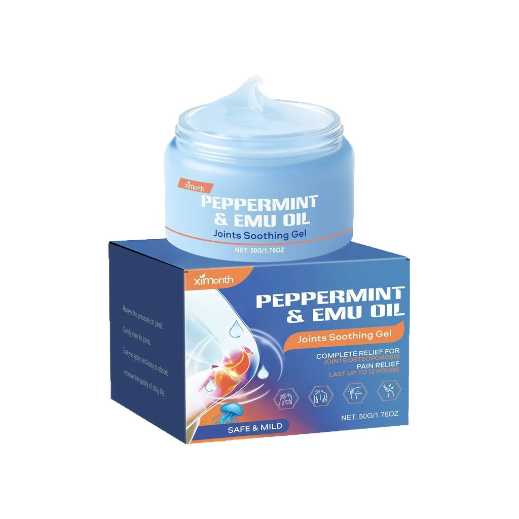 50g Joint Soothing Gel tube with menthol, mint leaf and emu oil for topical muscle and joint application
