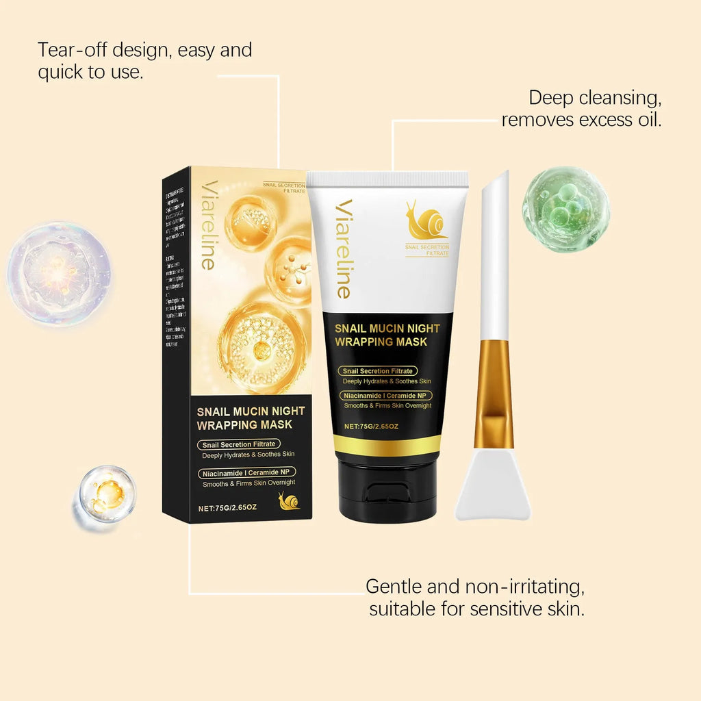 Turmeric sleep mask and brush set in 4.6cm container with 120g mask