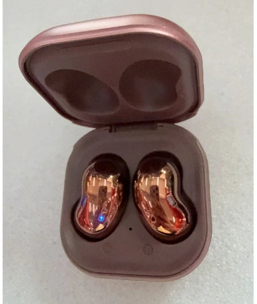 Buds Bluetooth 5.0 Wireless Earbuds in black, white, and rose gold with 9D stereo sound