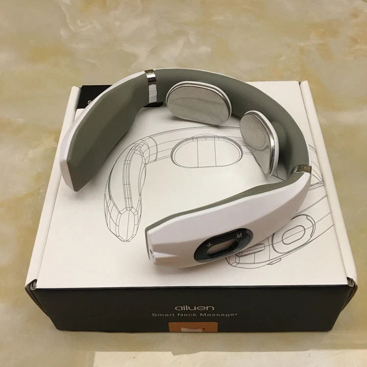 USB rechargeable cervical massage pillow with six TCM techniques for neck relief