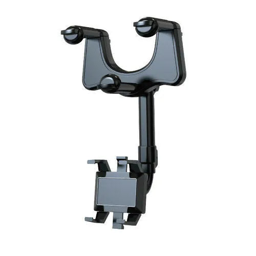 Car rearview mirror swivel navigation bracket in black with ABS plastic and nano-PU glue