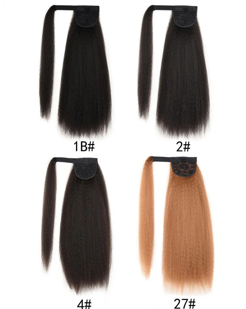 Women's fluffy curly ponytail wig with velcro fastening measuring 10x55cm