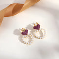 Brass geometric tassel ear clips with electroplated finish for non-piercing wear