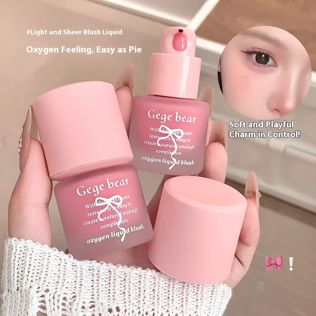 Gege Bear Oxygen Light And Transparent Liquid Blush in Cherry Blossom Powder shade