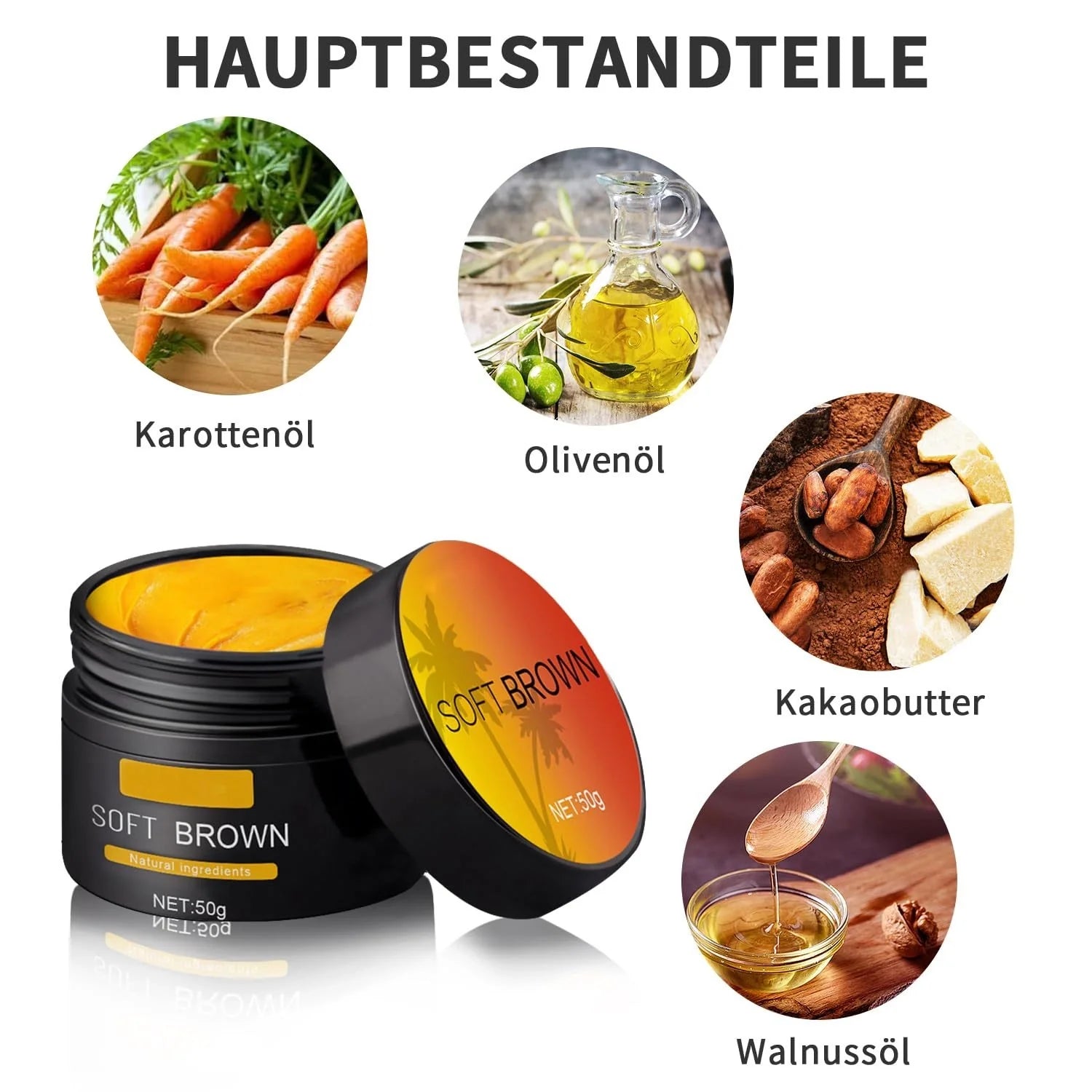 Suntanning beauty cream for even skin tone, 11g unit