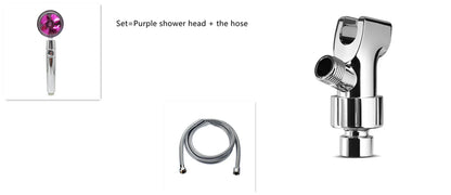 High-Pressure Rainfall Shower Head with 360-Degree Rotation and Built-In Fan for Relaxing Bathing Experience