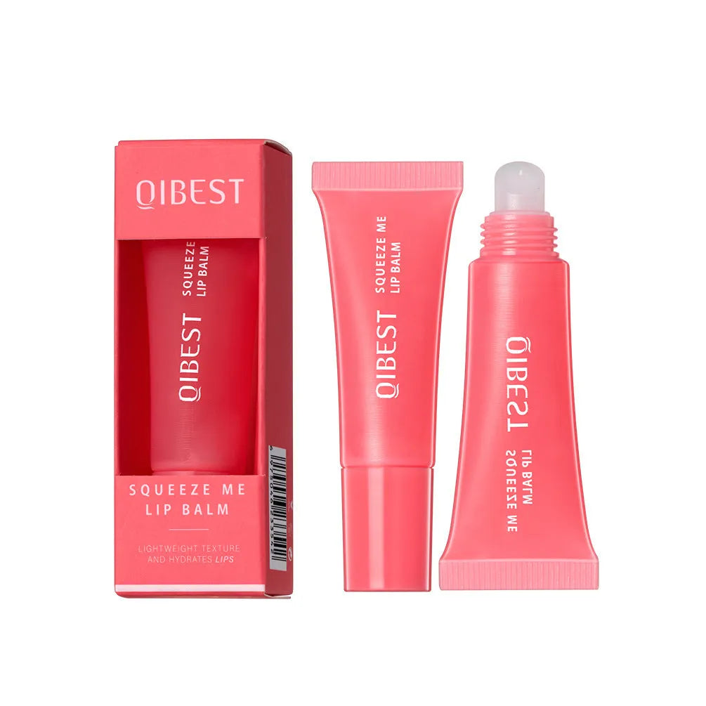 Water coagulation lip balm tube with four flavour options for nourishing and anti-chapping lip care