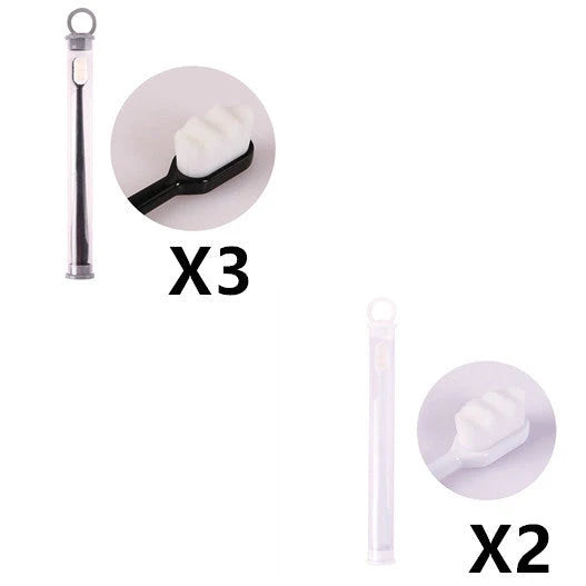 Ultra-fine nylon toothbrush with super soft 2.3cm bristles for sensitive gums